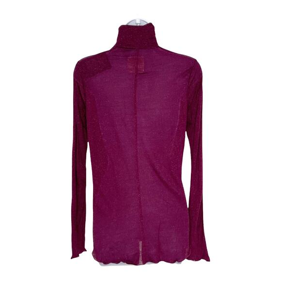 Chaser Turtleneck Slub Knit Lightweight Burgundy - Picture 2 of 6